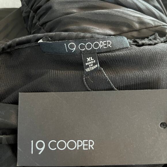 19 Cooper Lightweight Black Zebra Ruffled Sleeveless Pants Jumpsuit XL NWT - Picture 5 of 15